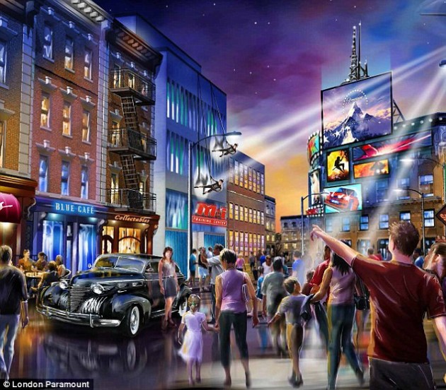 Concept art for the Paramount/BBC theme park, London Paramount Entertainment Resort 