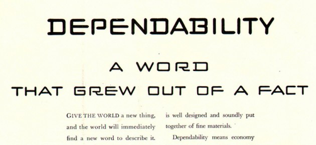 Dodge invented the word dependability