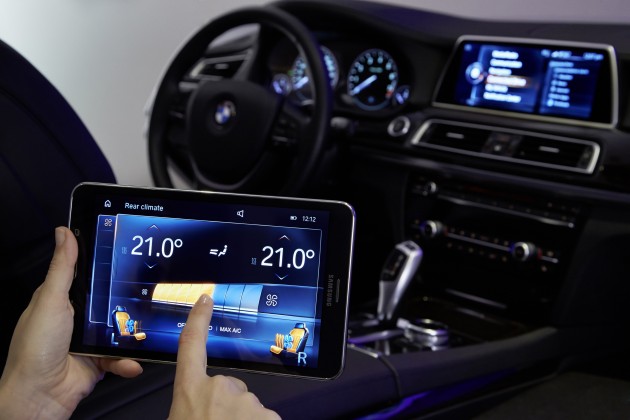 BMW's Connected Technology connected console tablet