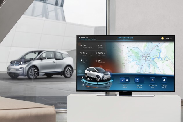 BMW's Connected Technology i Mobility TV app integration remote