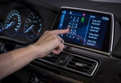 BMW's Connected Technology iDrive controller touch screen