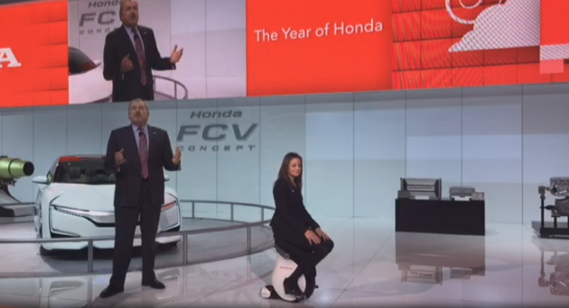 The ''Year of Honda'' display at the 2015 North American International Auto Show