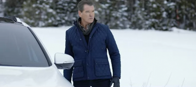 Former Bond star Pierce Brosnan in "action-mode" in the clever new Kia Super Bowl ad