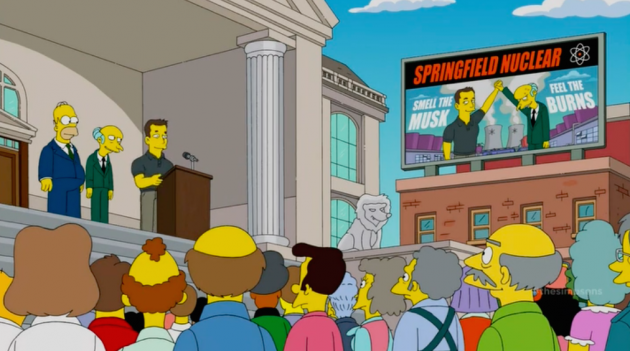 Elon Musk on The Simpsons:Tesla CEO joins forces with Mr. Burns