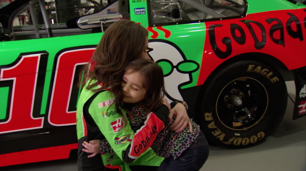 Still from the teaser video for Danica Patrick's Coke Super Bowl commercial