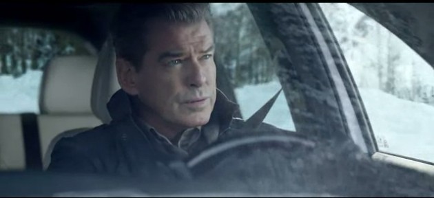 Still from the new Kia Super Bowl Commercial With Pierce Brosnan 