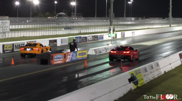 The Chevy Corvette Z06 vs Dodge Viper TA at the PBIR in Jupiter, Florida