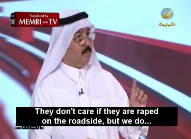 Saudi historian Saleh al-Saadoon  says American women don't mind roadside rape