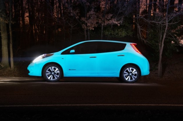 Glow in the dark Nissan LEAF