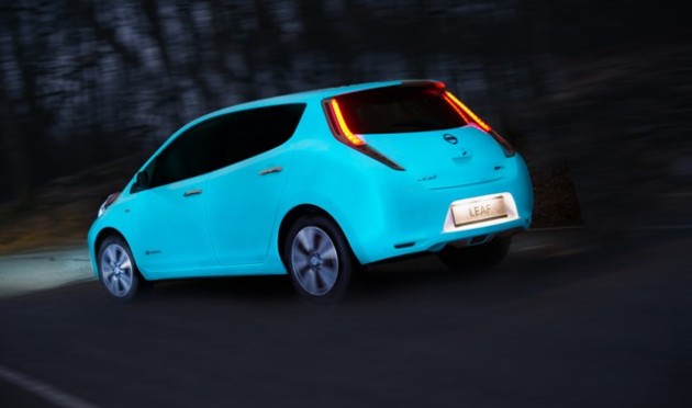 Glow in the dark Nissan LEAF