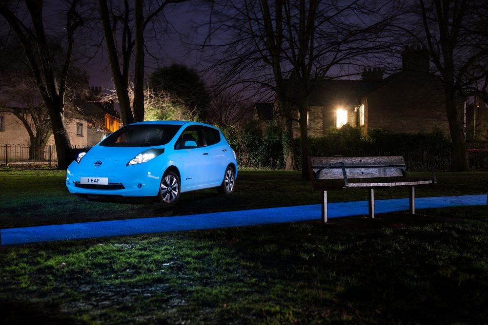 Glow in the dark Nissan LEAF