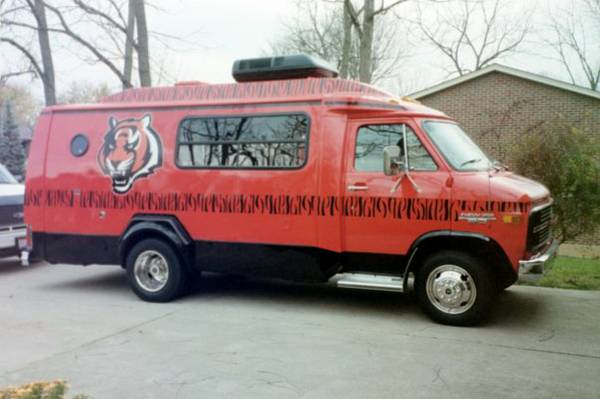 This Cincinnati Bengals van, or "Whodey Hotel," can be yours for less than 5k