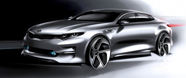 All-new 2016 Kia Optima teaser sketches