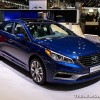 2015 Hyundai Sonata at Chicago Auto Show blue front