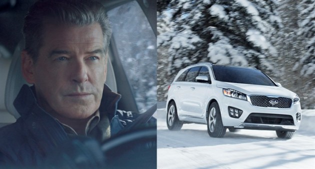 Pierce Brosnan starred in Kia's Super Bowl ad for the 2016 Sorento