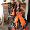 Camouflage tuxedo and prom dress