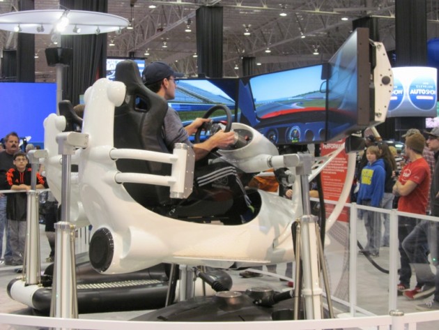 2015 Cleveland Auto Show virtual driving motion simulator