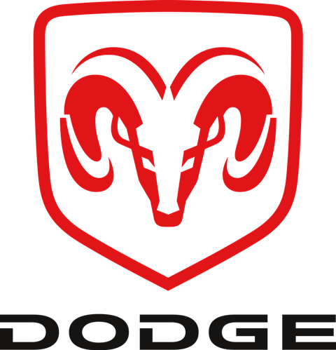 Dodge Ram head logo emblem red