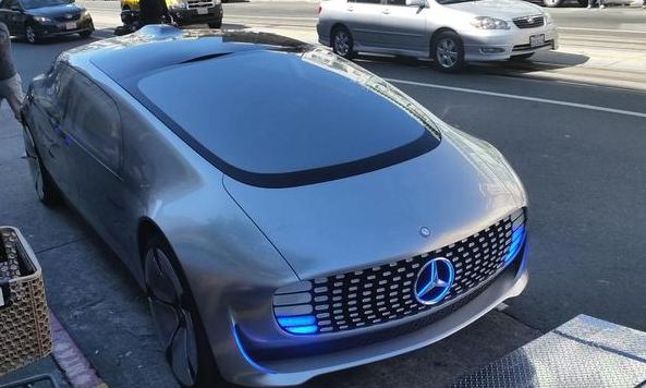 The Mercedes F015 self-driving car on the streets of San Francisco