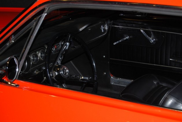 Ford 1964 1/2 Mustang orange red over black vinyl
