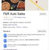 F&R Auto Sales Google Sidebar