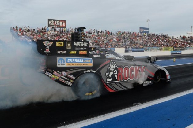 Matt Hagan won his second consecutive 2015 NHRA Mello Yello Drag Racing Series win in the 2015 Mopar Dodge Charger R/T