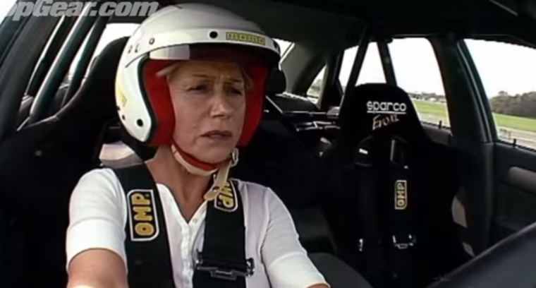 Helen Mirren in runs a 1.52.8 lap on Top Gear, showing off the skills that will land her a role in Fast and Furious 8