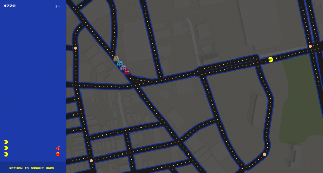 best cities pac man google maps