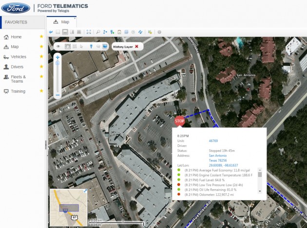 Ford Telematics Satellite View