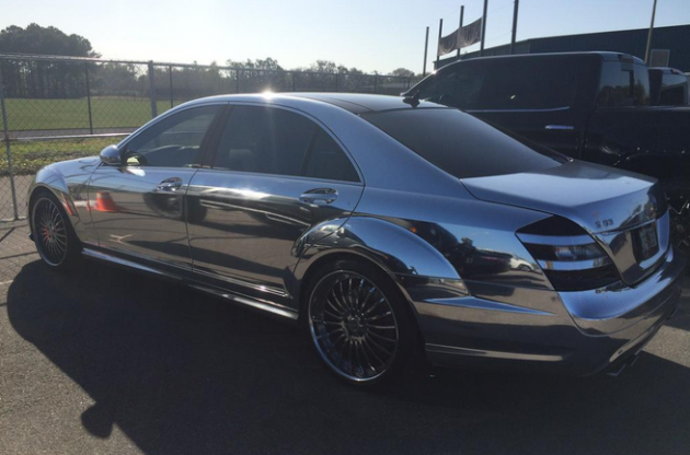 Detroit Tigers pitcher Alfredo Simon's chrome Mercedes-Benz S63 AMG