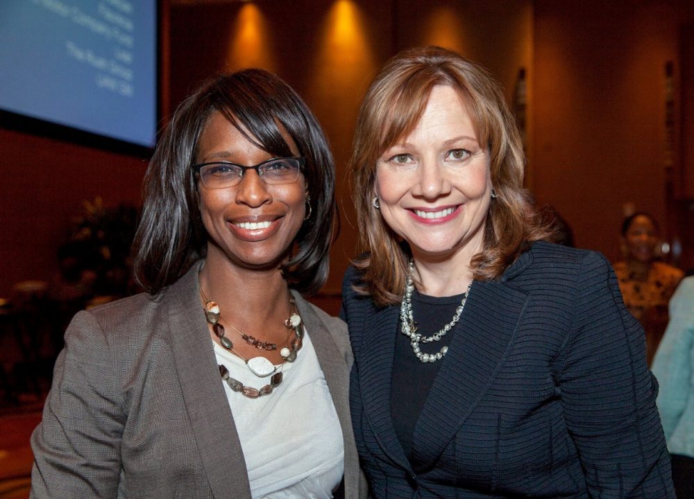 Senior Vice President Global Connected Customer Experience Alicia Boler-Davis and GM CEO Mary Barra