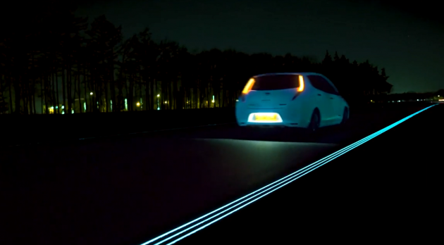 Glow in the dark Nissan LEAF