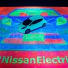 Glow-in-the-dark Nissan LEAF painting