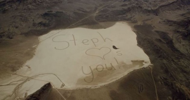 Hyundai Writes Giant Message in Sand from Child to Father in Outer Space Steph loves you