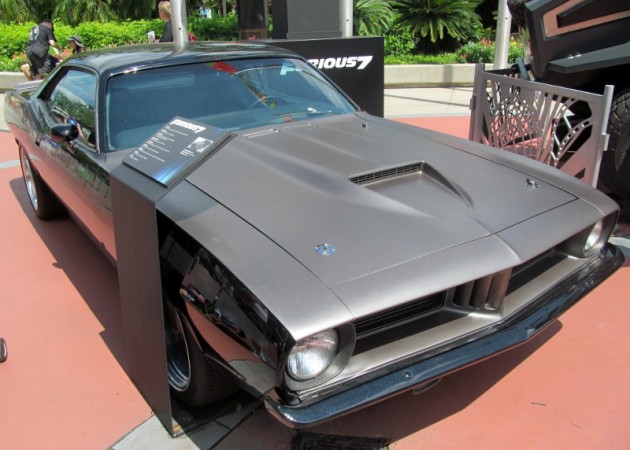 Letty 1973 Plymouth Barracuda Cuda black Fast and Furious 7 movie film car front