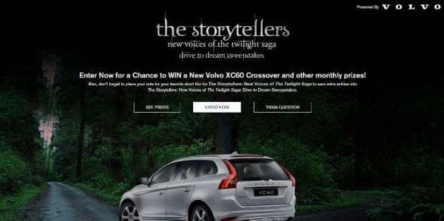 Win Volvo XC60 in Volvo's Voice of the Storytellers Twilight Car Sweepstakes