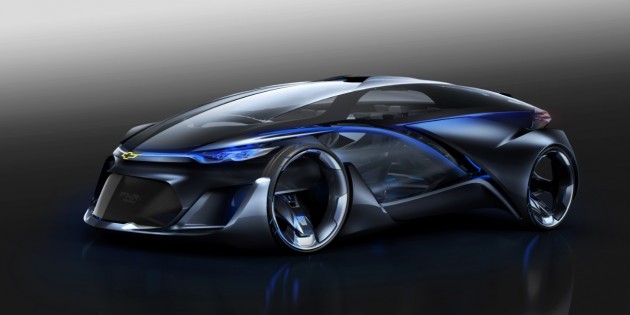 The self-driving Chevrolet-FNR concept debuts at Auto Shanghai 2015