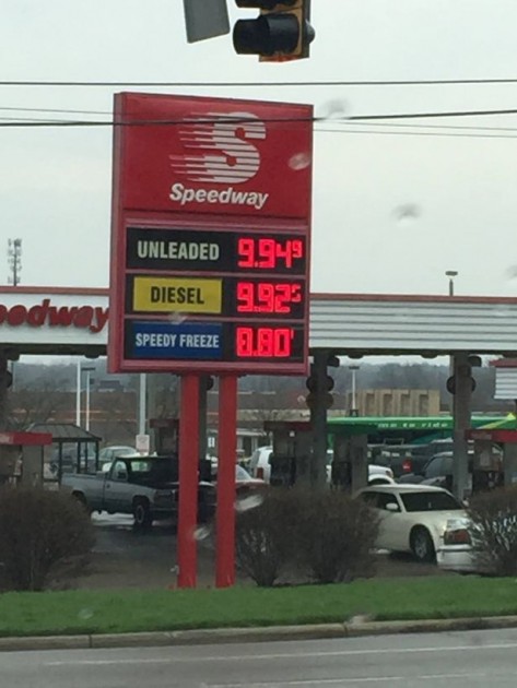 Dayton Speedway gas station sign