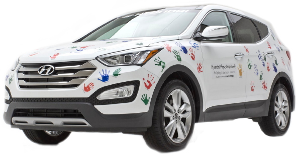 hyundai hope on wheels handprint SUV