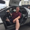 Doug Menkaus in his restored DeLorean DMC-12