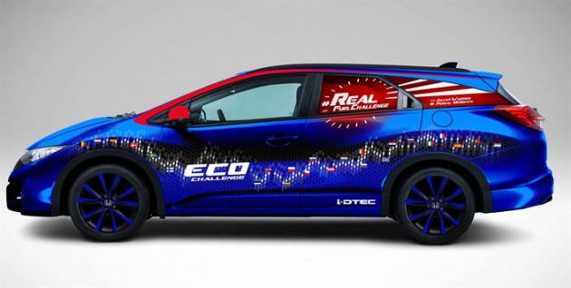 This unmodified Honda Civic Tourer is ready to set a new Guinness World Record for fuel efficiency