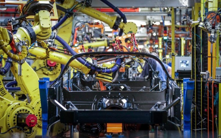 Corvette assembly line in Bowling Green, Kentucky