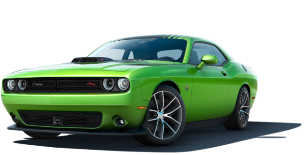 The 2015 Dodge Challenger in Sublime Green best exterior colors offered by Dodge