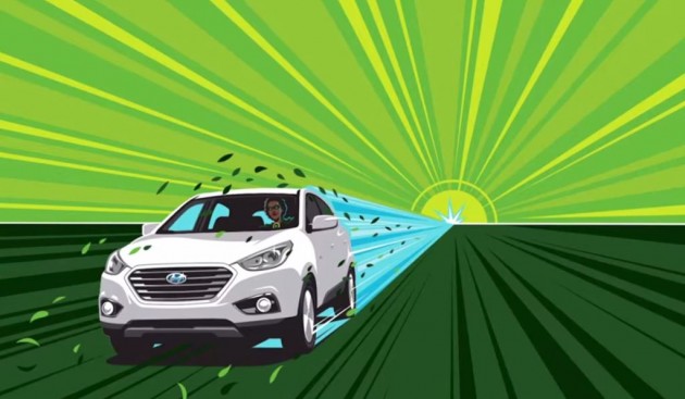 Hyundai's Everyday Superheroes The League of Tucson Fuel Cell Drivers car artwork