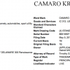 Krypton Camaro Krypton trademark registrations