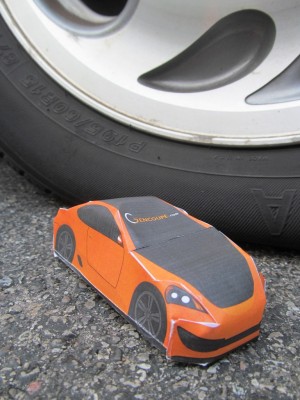 Make Your Own Hyundai Genesis Coupe Papercraft Car template completed