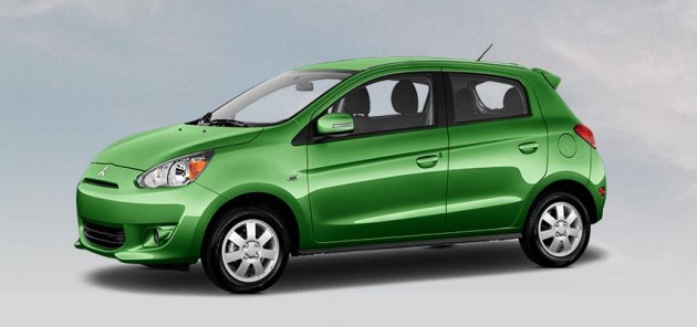 Best exterior colors offered by Mitsubishi - Mitsubishi Mirage in Kiwi Green