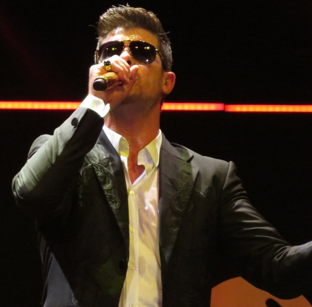 Robin Thicke performing concert singer Hyundai assembly plant anniversary