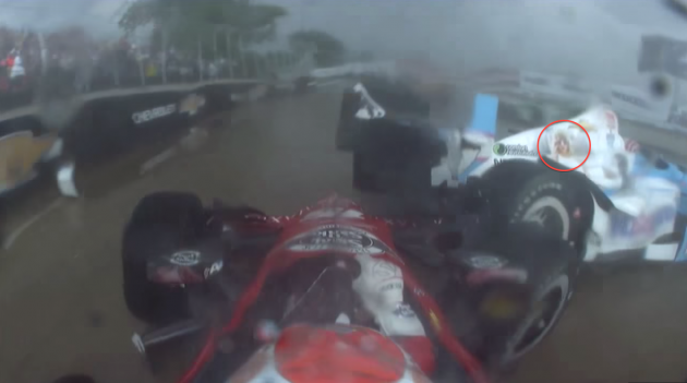 Tony Kanaan's No. 10 Taylor Swift IndyCar wipes out at Detroit Belle Isle Grand Prix