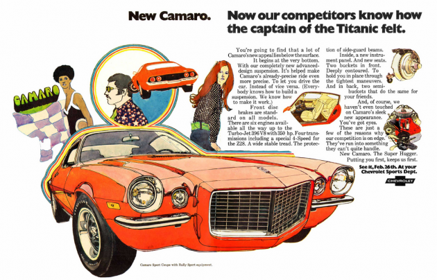 Vintage Chevy Camaro print ad